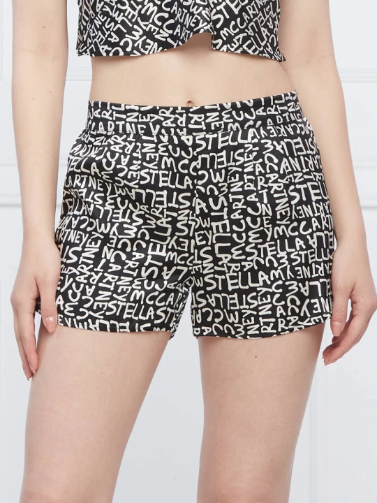 Zdjęcie produktu Stella McCartney Jedwabne szorty od piżamy | Regular Fit czarny