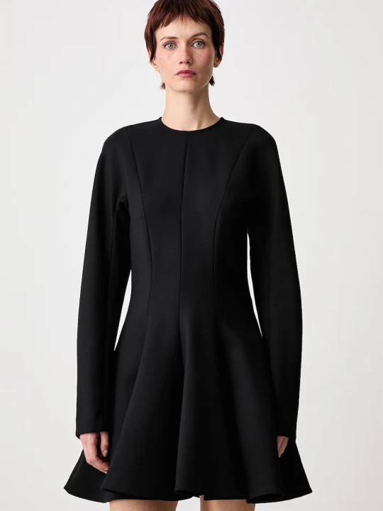Zdjęcie produktu Stella McCartney sukienka rozkloszowana gładka z dodatkiem wełny