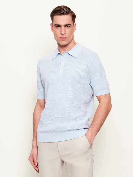Zdjęcie produktu Stenströms Polo | Regular Fit błękitny