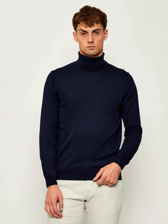 Zdjęcie produktu Stenströms Wełniany golf | Slim Fit granatowy