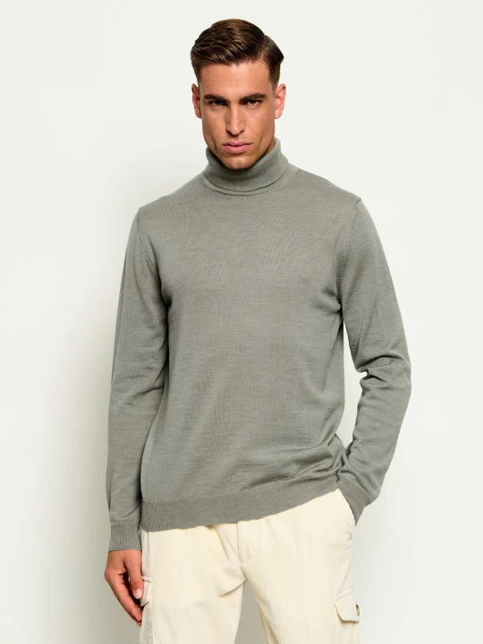 Zdjęcie produktu Stenströms Wełniany golf | Slim Fit zielony