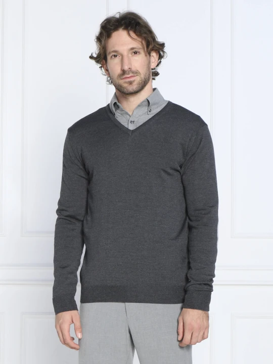 Zdjęcie produktu Stenströms Wełniany sweter | Slim Fit szary