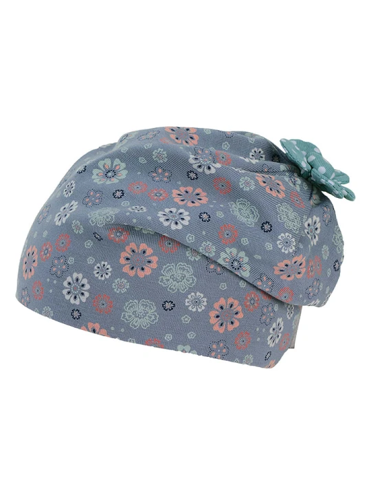 Zdjęcie produktu Sterntaler Czapka beanie "Flowers" w kolorze niebieskim rozmiar: 45 cm