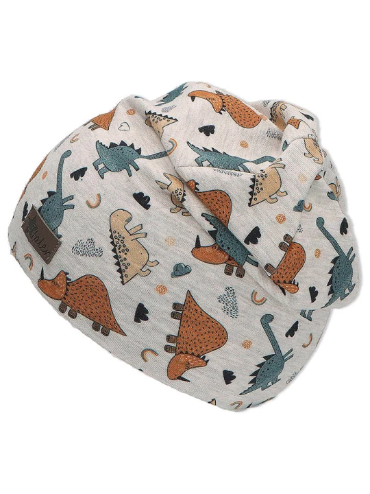 Zdjęcie produktu Sterntaler Czapka "Dino" w kolorze niebiesko-brązowo-jasnoszarym rozmiar: 49 cm