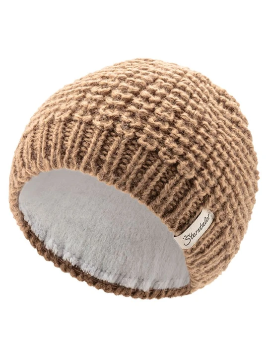 Zdjęcie produktu Sterntaler Czapka dzianinowa w kolorze jasnobrązowym rozmiar: 47 cm