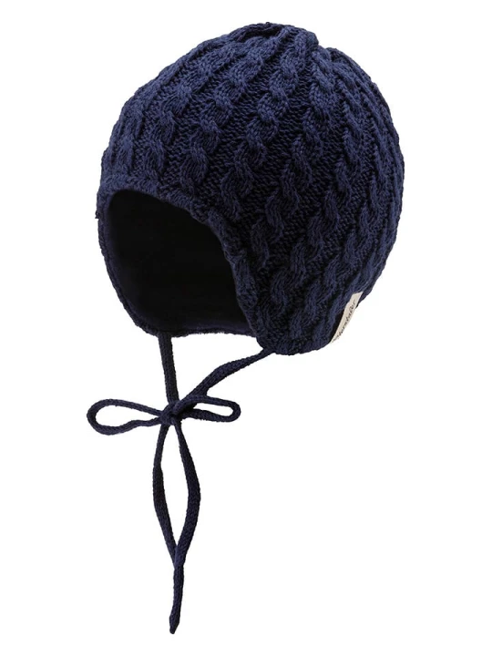 Zdjęcie produktu Sterntaler Czapka w kolorze granatowym z wiązaniem rozmiar: 49 cm