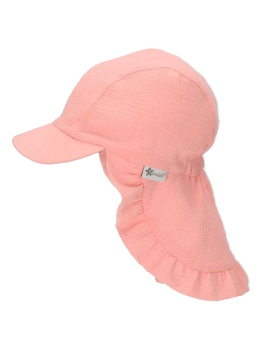 Zdjęcie produktu Sterntaler Czapka w kolorze jasnoróżowym z osłoną karku rozmiar: 43 cm