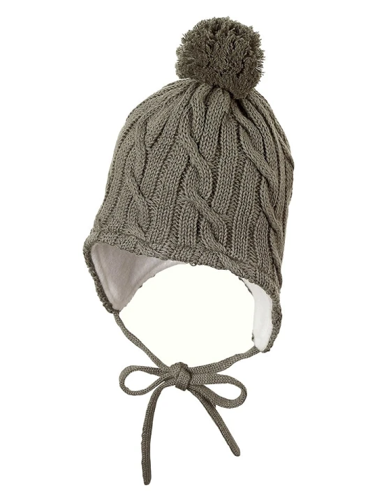 Zdjęcie produktu Sterntaler Czapka w kolorze khaki z wiązaniem rozmiar: 51 cm