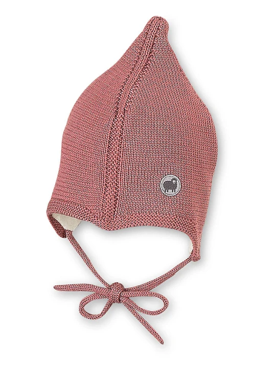 Zdjęcie produktu Sterntaler Wełniana czapka w kolorze różowym z wiązaniem rozmiar: 45 cm