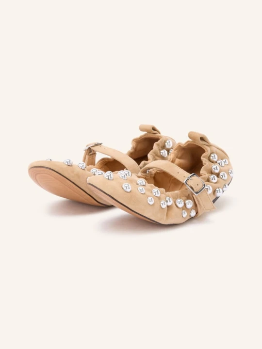 Zdjęcie produktu Steve Madden Baleriny Mary Jane Sunrays Z Ćwiekami beige