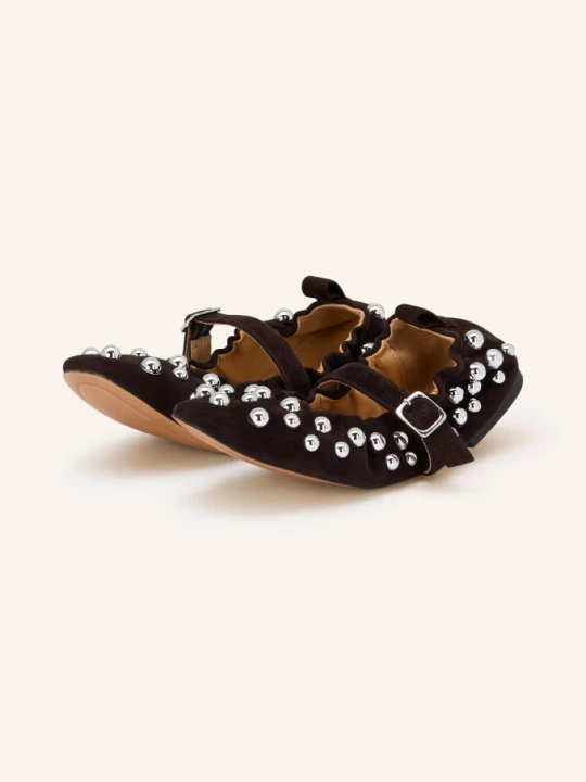 Zdjęcie produktu Steve Madden Baleriny Mary Jane Sunrays Z Ćwiekami braun