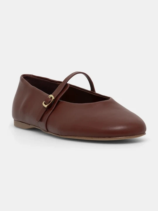 Zdjęcie produktu Steve Madden baleriny skórzane Rejoice czerwony