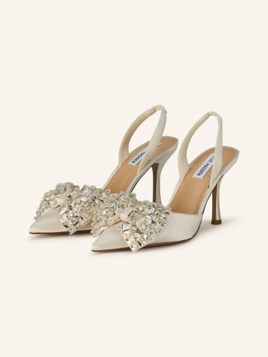 Zdjęcie produktu Steve Madden Czółenka Sling Lovie Z Kamieniami Ozdobnymi weiss ECRU