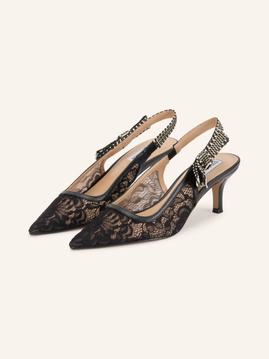 Zdjęcie produktu Steve Madden Czółenka Typu Slingback Ensemble Z Koronką I Brokatową Przędzą schwarz