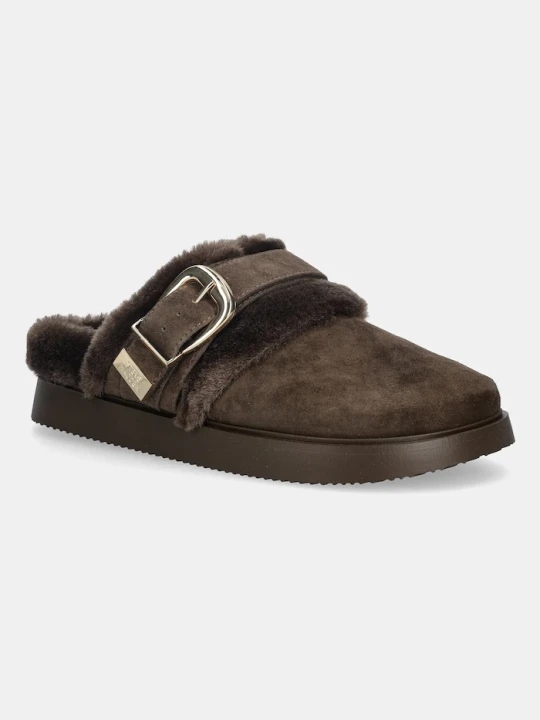 Zdjęcie produktu Steve Madden kapcie zamszowe Cozy Up brązowy
