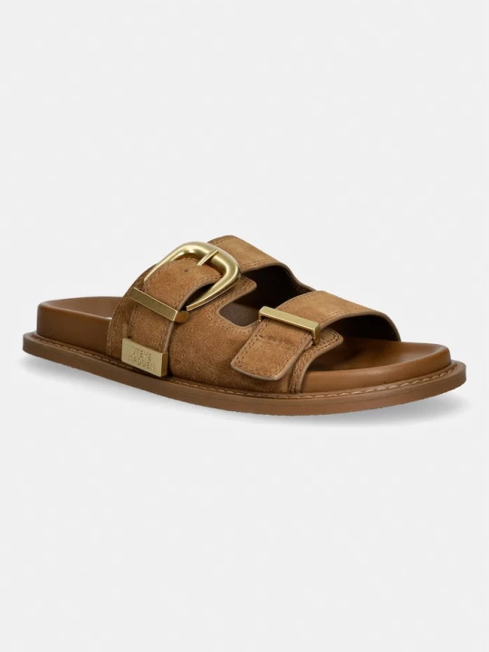 Zdjęcie produktu Steve Madden klapki damskie zamszowe Arch brązowy