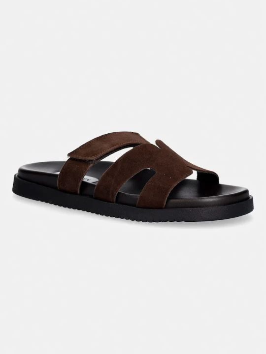 Zdjęcie produktu Steve Madden klapki damskie zamszowe Missile-E brązowy