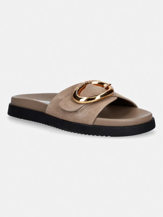 Zdjęcie produktu Steve Madden klapki damskie zamszowe Mistify beżowy