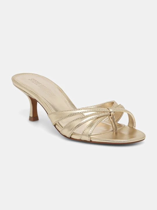 Zdjęcie produktu Steve Madden klapki skórzane Cary złoty