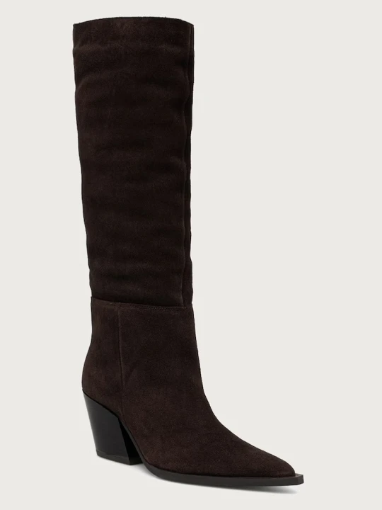 Zdjęcie produktu Steve Madden kozaki damskie zamszowe Menthe brązowy
