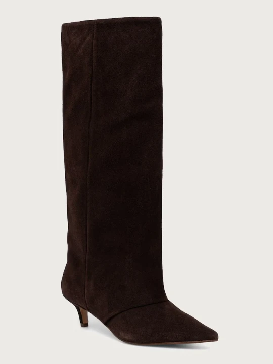 Zdjęcie produktu Steve Madden kozaki na niskim obcasie damskie zamszowe Luca brązowy