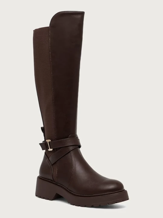 Zdjęcie produktu Steve Madden kozaki na platformie damskie Caller brązowy