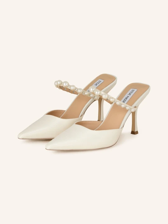 Zdjęcie produktu Steve Madden Mules Brecki-P Z Ozdobnymi Perełkami weiss ECRU