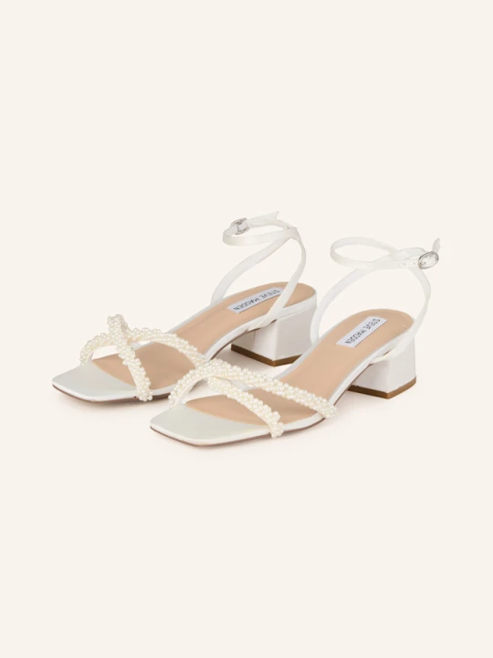 Zdjęcie produktu Steve Madden Sandały Na Obcasie Gabby Z Ozdobnymi Kamykami weiss BIAŁY