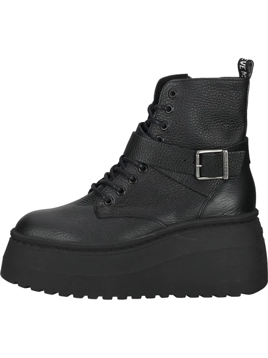 Zdjęcie produktu Steve Madden Skórzane botki w kolorze czarnym na koturnie rozmiar: 41