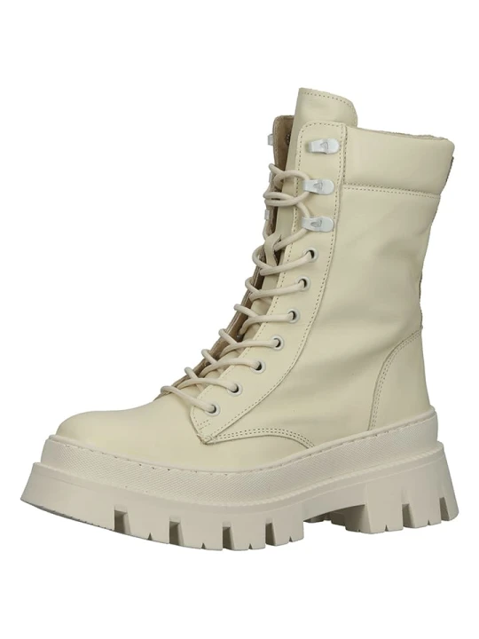 Zdjęcie produktu Steve Madden Skórzane botki w kolorze kremowym rozmiar: 38