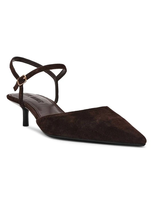 Zdjęcie produktu Steve Madden Skórzane czółenka "Adelaide" w kolorze brązowym rozmiar: 37