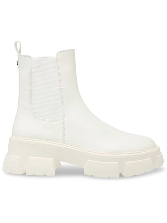 Zdjęcie produktu Steve Madden Skórzane sztyblety w kolorze kremowym rozmiar: 39