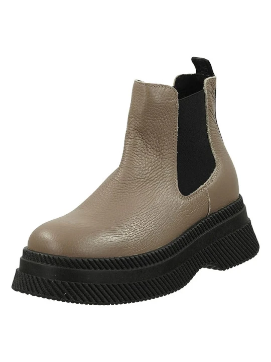 Zdjęcie produktu Steve Madden Skórzane sztyblety w kolorze jasnobrązowo-czarnym rozmiar: 39