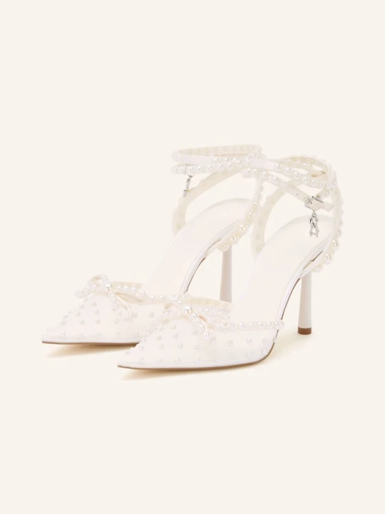 Zdjęcie produktu Steve Madden Slingpumps Z Ozdobnymi Perełkami weiss ECRU