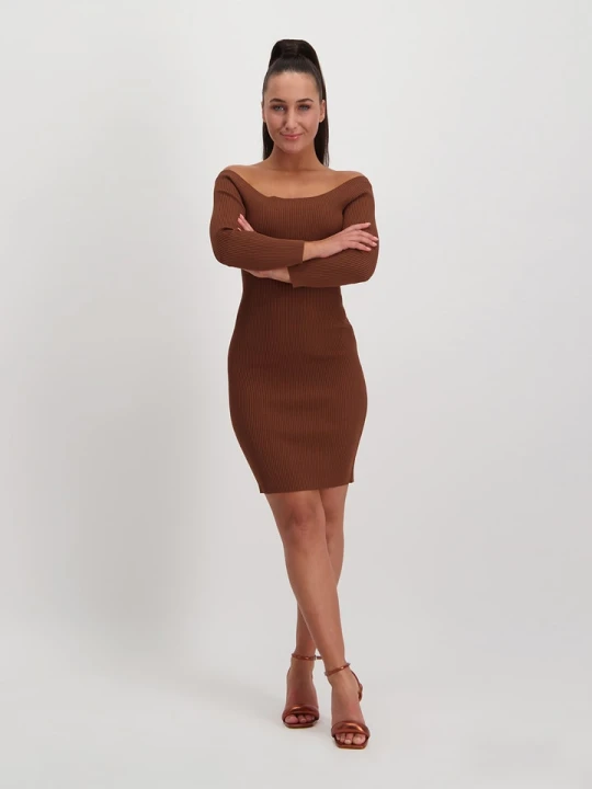 Zdjęcie produktu Steve Madden Sukienka "Aren" w kolorze jasnobrązowym rozmiar: M