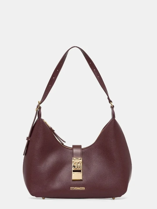 Zdjęcie produktu Steve Madden torebka hobo damska z imitacji skóry Bovie bordowy