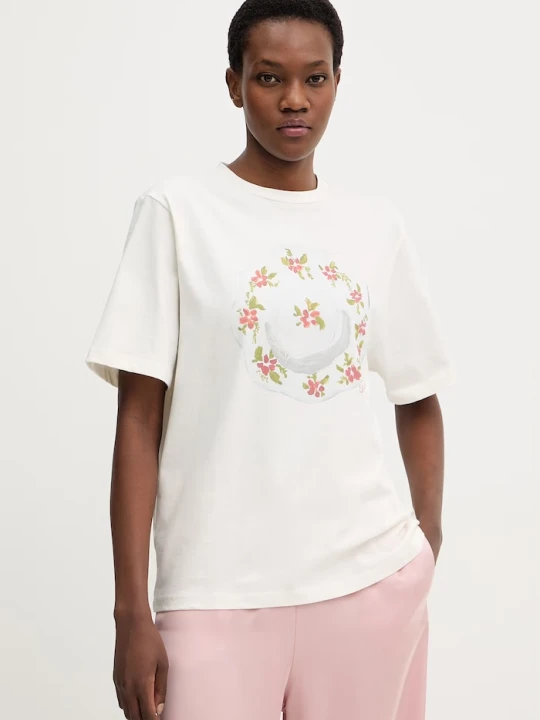 Zdjęcie produktu Stine Goya t-shirt bawełniany beżowy
