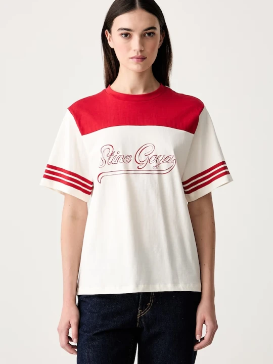 Zdjęcie produktu Stine Goya T-shirt damski bawełniany beżowy