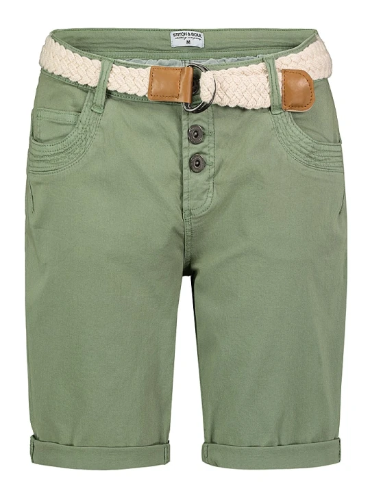 Zdjęcie produktu Stitch & Soul Bermudy w kolorze khaki rozmiar: S