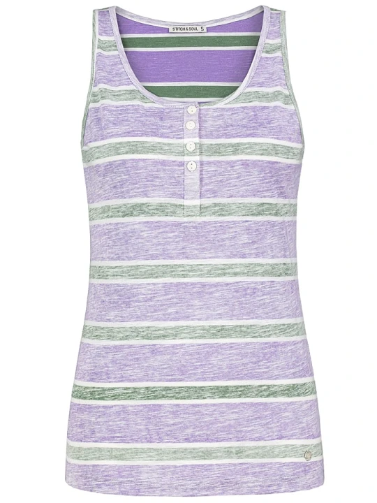 Zdjęcie produktu Stitch & Soul Top "Stitch and Soul" w kolorze fioletowo-zielonym rozmiar: XS