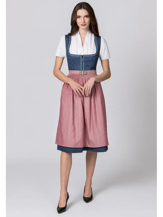 Zdjęcie produktu Stockerpoint Dirndl "Roseline" w kolorze granatowo-szaroróżowym rozmiar: 38