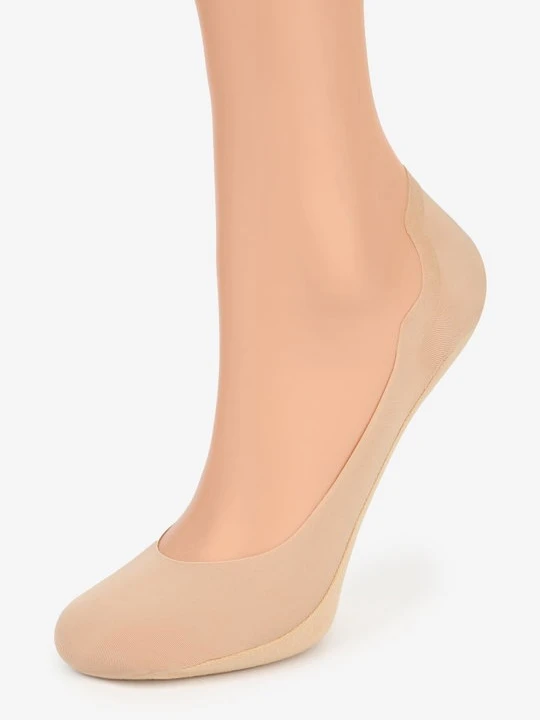 Zdjęcie produktu Stopki damskie beżowe o niskim profilu z elastycznego materiału 2pak - Comfort Low MARILYN
