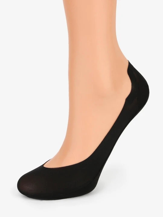 Zdjęcie produktu Stopki damskie czarne o niskim profilu z elastycznego materiału 2pak - Comfort Low MARILYN