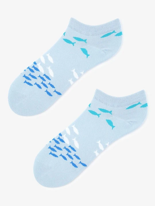 Zdjęcie produktu Stopki damskie z bawełny w rybki Footies Fishes Marilyn niebieski