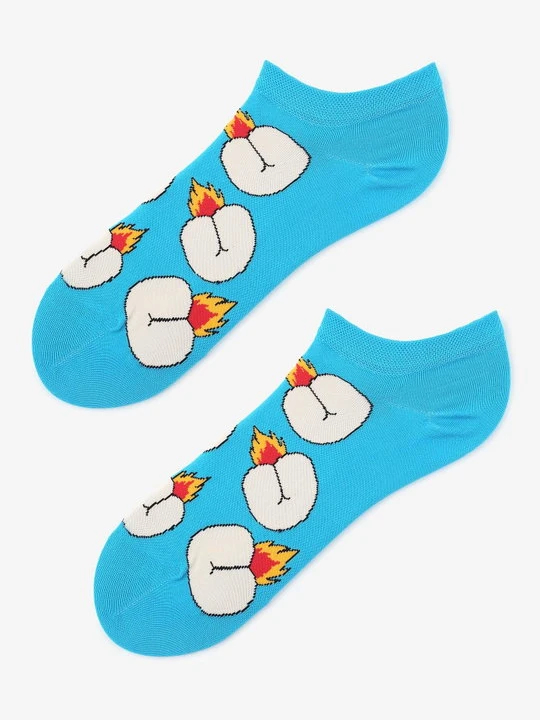 Zdjęcie produktu Stopki męskie bawełniane z grafiką Footies Men Rocket Ass Marilyn niebieski