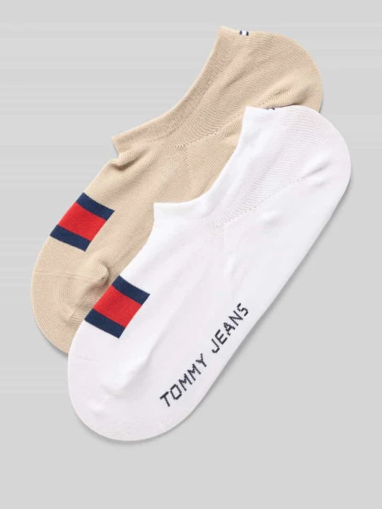 Zdjęcie produktu Skarpetki stopki z mieszanki bawełny w zestawie 2 szt. Tommy Hilfiger Piaskowy
