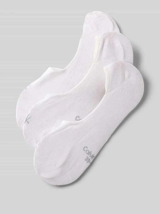 Zdjęcie produktu Stopki z mieszanki bawełny w zestaw 3 szt. Calvin Klein Biały
