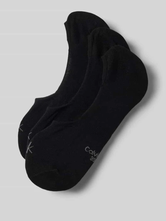 Zdjęcie produktu Stopki z mieszanki bawełny w zestaw 3 szt. Calvin Klein Czarny