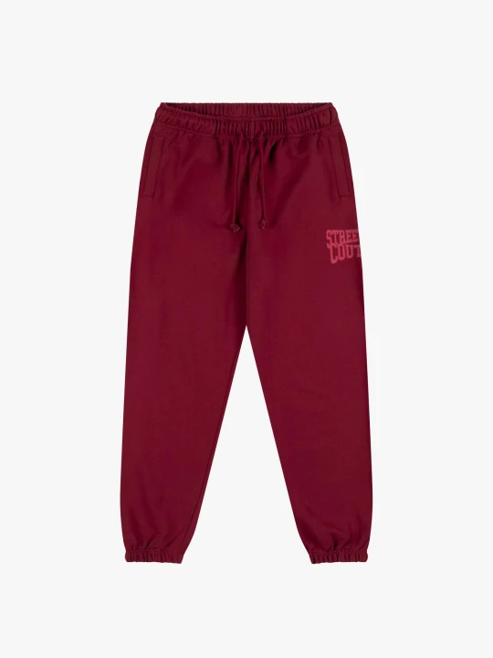 Zdjęcie produktu Street Couture spodnie dresowe oversize męskie bordowe Klasyk