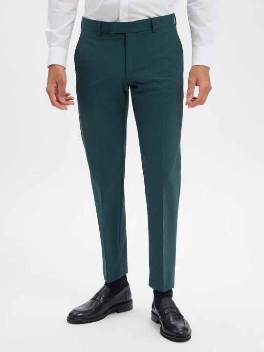 Zdjęcie produktu Strellson Spodnie z zawartością wełny - Melvin Mężczyźni Slim Fit zielony